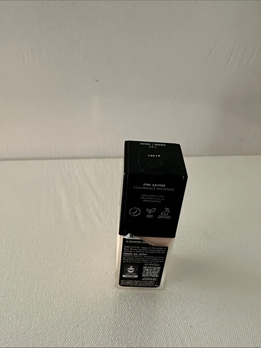 E.L.F. Flawless Satin Foundation. Snow Shade - No. 81391. Medium coverage.